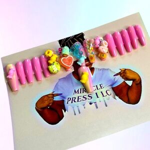 Check out our hand-made candy press-on nails!